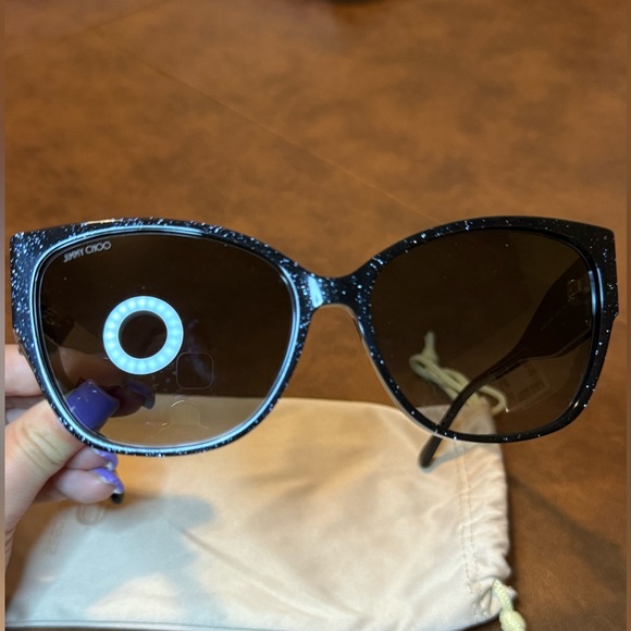 NWOT Jimmy Choo Women’s Sparkling Black Sunglasses